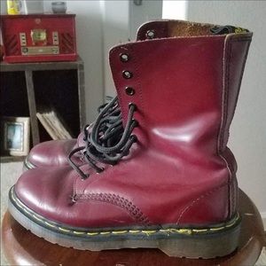 Burgundy Doc Martens Size 8